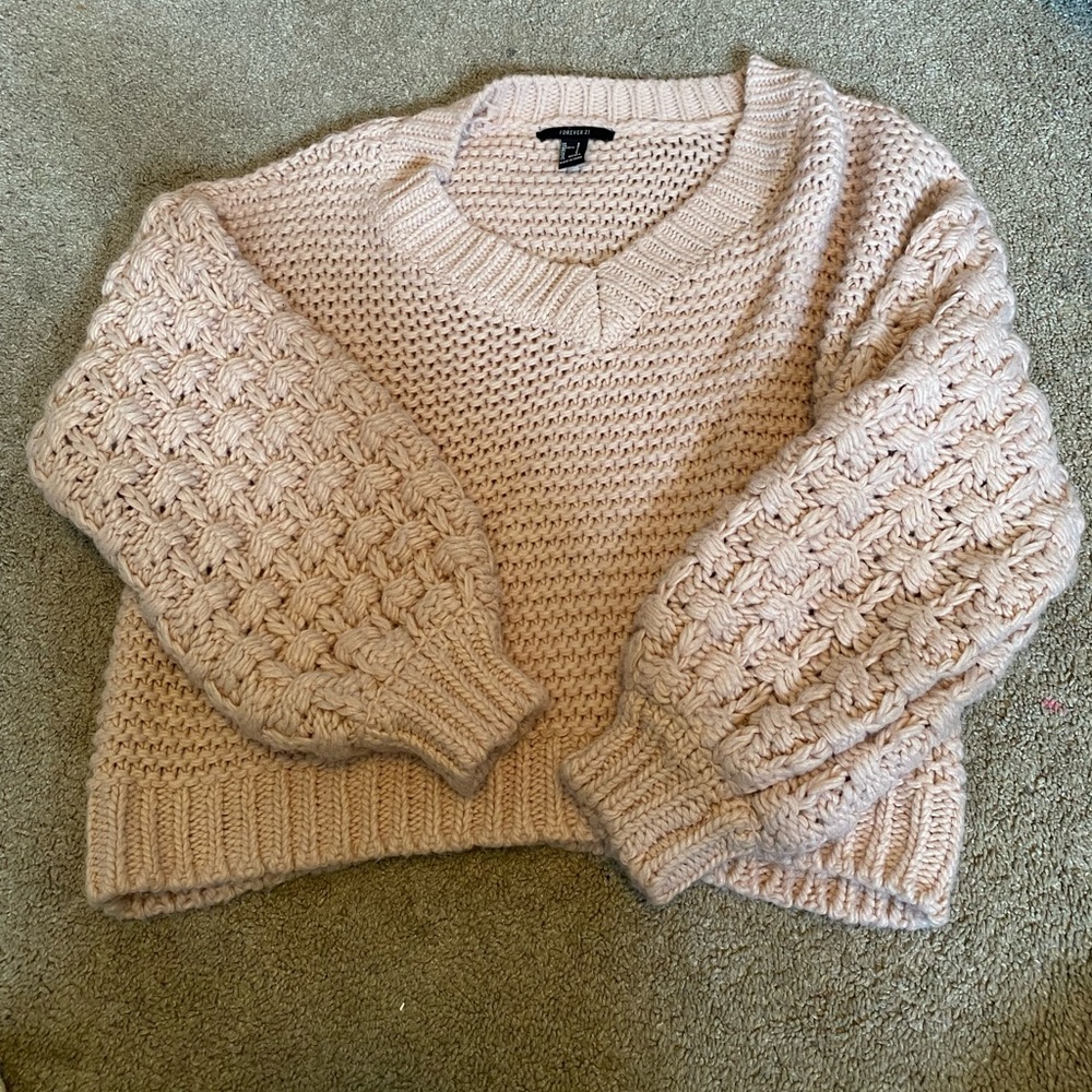 Forever 21 pink knitted sweater